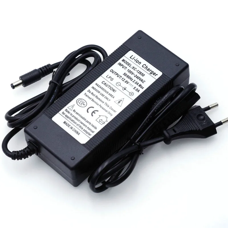 

2018 Liitokala 12.6v 5A Lithium Battery Charger 3 series lithium-Cbattery 12v battery charger + US EU AC power cord