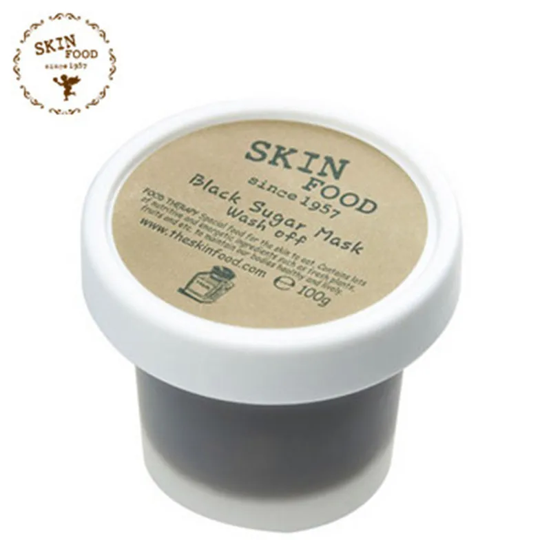 Продажа Кожи Еда черный сахар маска 100 г лицо маска blackhead удаления Отшелушивающий маска для лица масло Управление для глубокого очищения уход за кож...