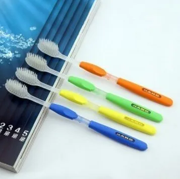 

New Arival/EMS,4pcs/Retail Pack dual NANO toothbrush white soft bristle adult toothbrush as dental hygiene care product.