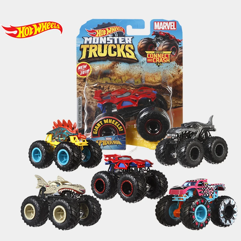 Hot Wheels автомобиль MONSTER TRUCKS большая нога подключения и крушение автомобиля коллектор издание металл литья под давлением модели автомобилей детские игрушки подарок