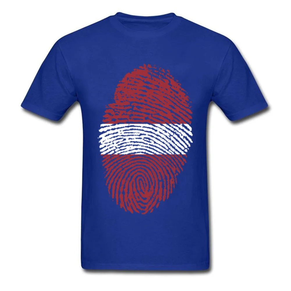 Latvia Flag Fingerprint_blue