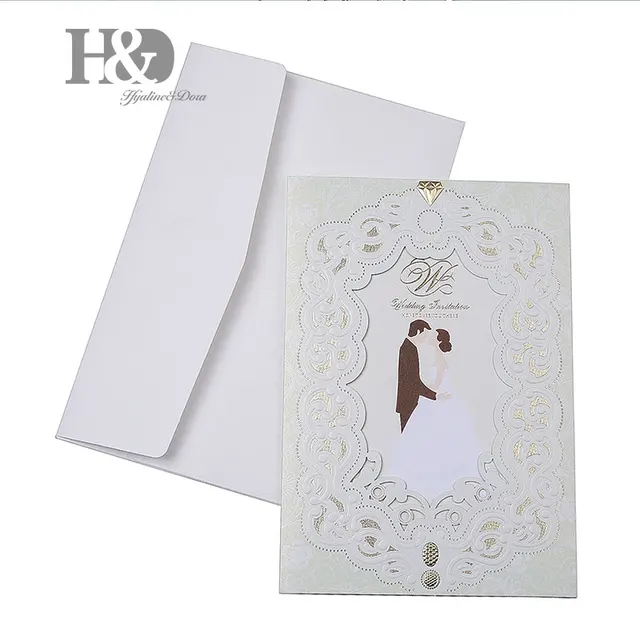 h d 1pcs sample wedding invitations laser cutting invitation card