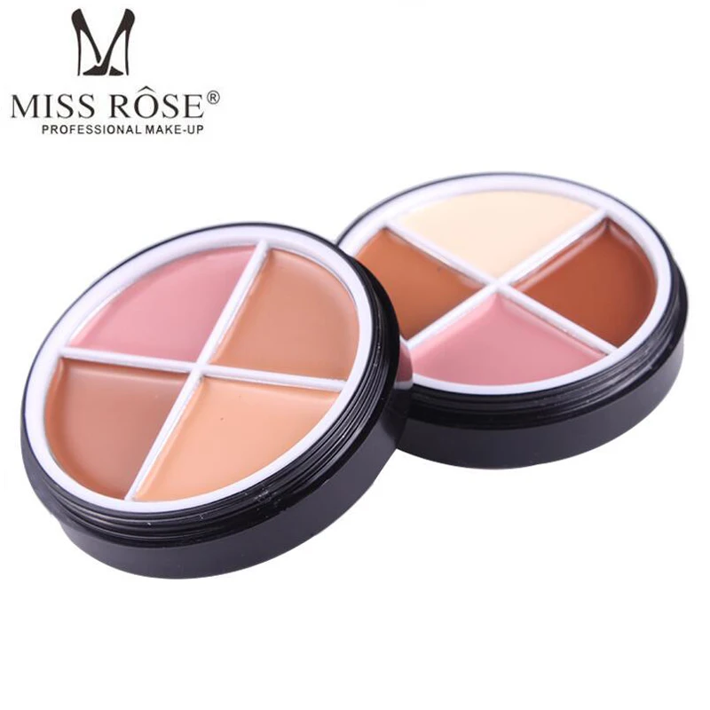

MISS ROSE Paleta De Corretivo Profissional 4 Colors Cosmetic Camouflage Concealer Palette Face Makeup