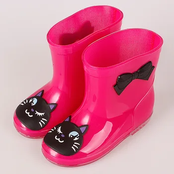 

Children's Japan and Korea Color Map Boots Fashion Candy Color Boots Slip Water Shoes