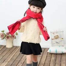 Детский кашемировый зимний теплый шарф с принтом снежинки, Рождественский шарф