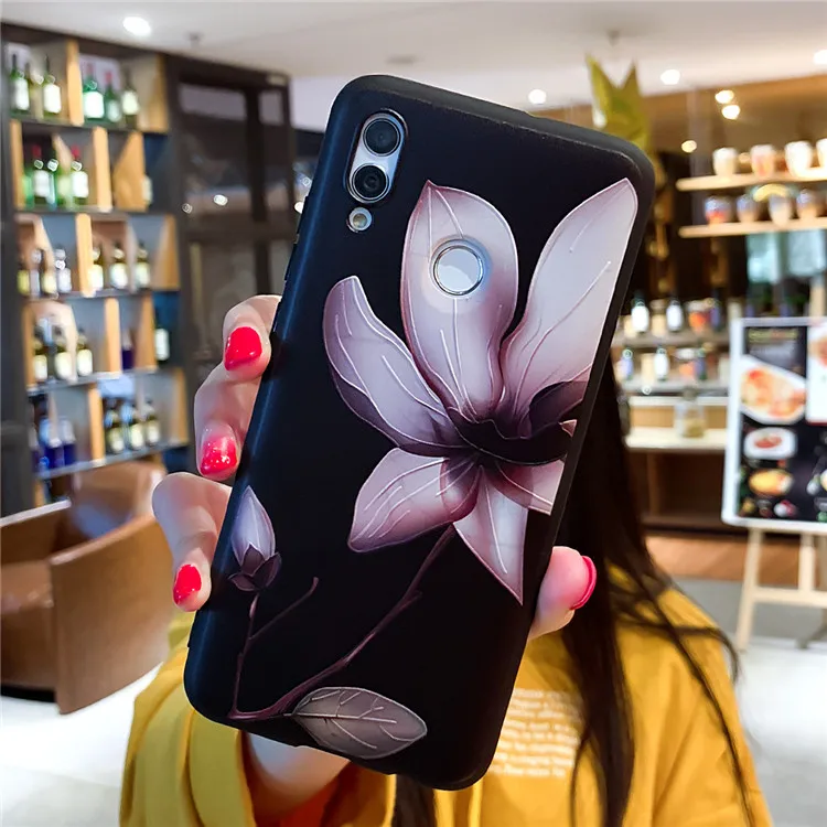 

Xiaomi Redmi Note 7 Pro 5 5A 6 6A 7A S2 GO K20 Pro 3D Relief Floral Phone Case Xiaomi Mi A2 Lite Girly Silicon Cover soft Cases