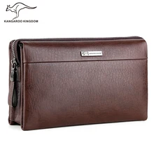 Kangaroo Kingdom Luxury Brand Men Bag Genuine Leather Men Clutch Bags Large Capacity Business Male Handbag