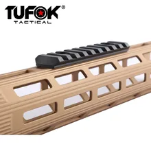TuFok Mlok Пикатинни адаптер ультра тонкий M-lok 9 слотов рельсовый раздел, низкопрофильный Вивер рельсовый раздел алюминий(2 шт