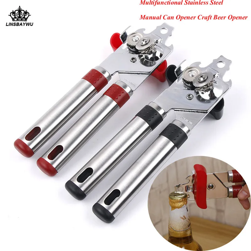 MultiFunction Ergonomic Can Opener Premium Stainless Steel Professional