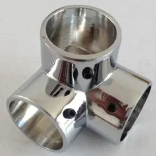 10PCS/LOT 25mm 3 way tube clamp pipe chrome Zinc display