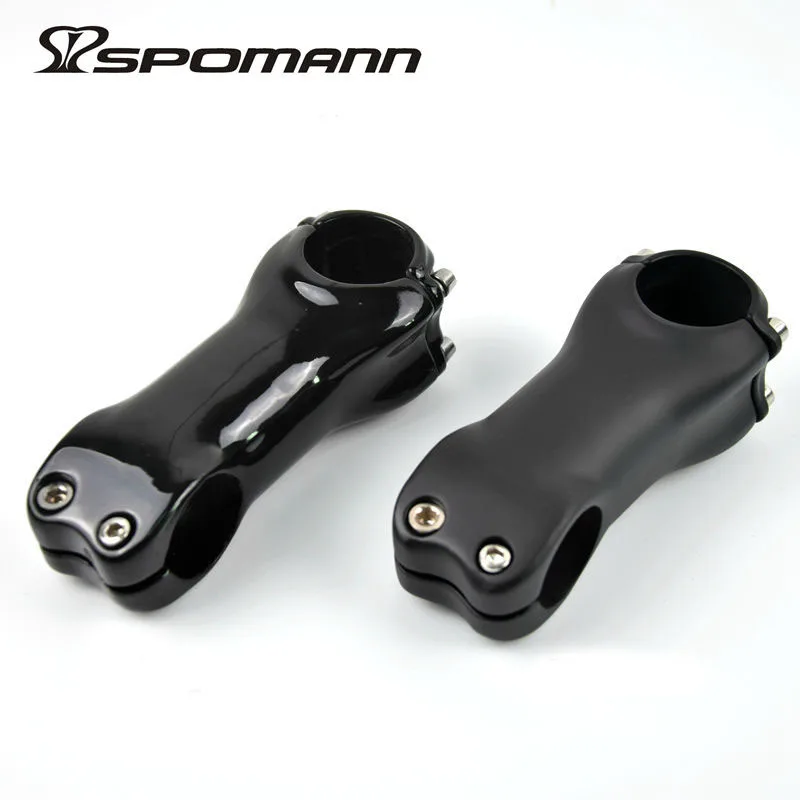 Spomann UD black Carbon fibre bicycle stem 31.8mm light 6 degrees road