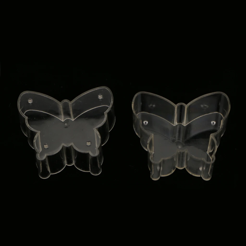 200x Pre-waxed Pre-tabbed Cotton Candle Wicks + 10x Plastic Clear Butterfly Tealight Cup Empty Case Candle Making Mold