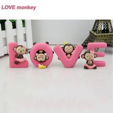 Любовь обезьяна милые маленькие обезьяны автомобиль орнамент автомобиля украшения Милая обезьяна маленький мальчик и орнамент для девочки