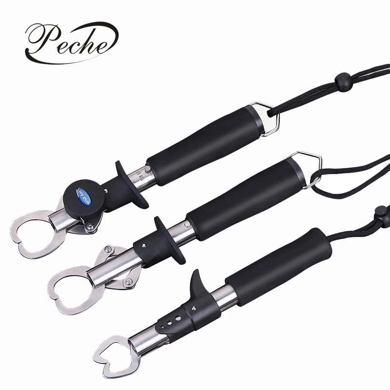 

Peche Fish Grip Gripper Control Fish Clip Clamp Device Lip Trigger Lock Plier Grab With Weight Scale Ruler Fishing Tackle Tool