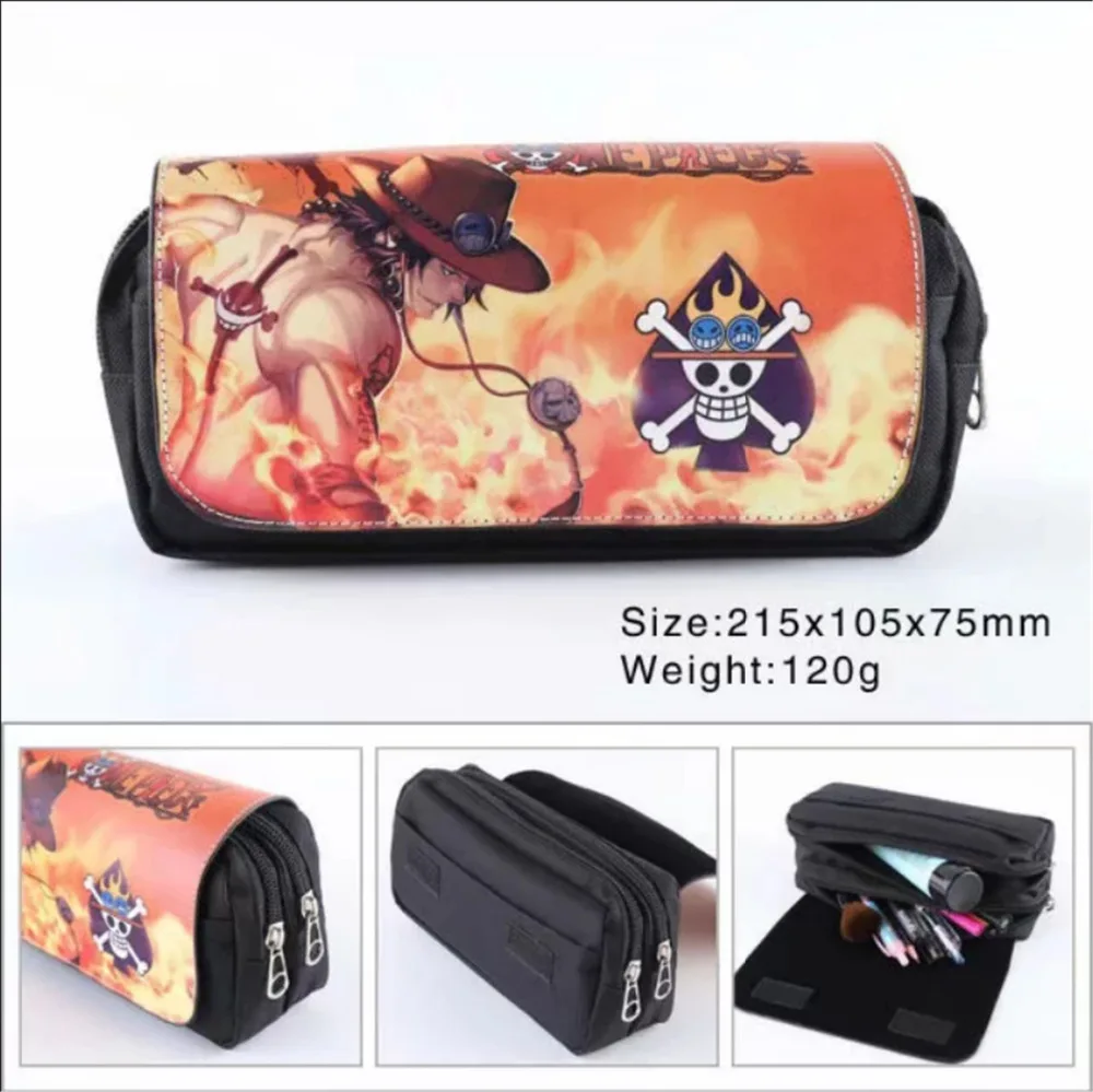 Anime ONE PIECE Pencil Case Boys Girls Coin Bag New Students Stationery
