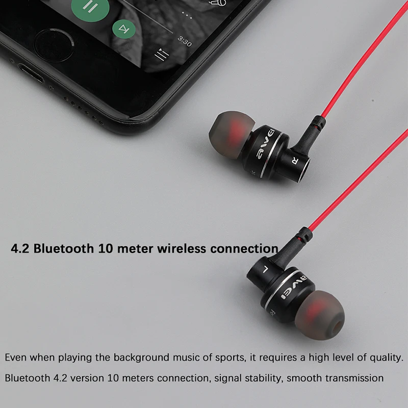 Awei беспроводные наушники Bluetooth вкладыши для наушников в ухо телефон бутоны Blutooth