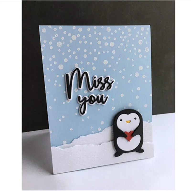 

Word miss you and Frame Metal Cutting Dies New 2019 Stencils for DIY Scrapbooking DIY Paper Cards Craft Making Gift Decoration