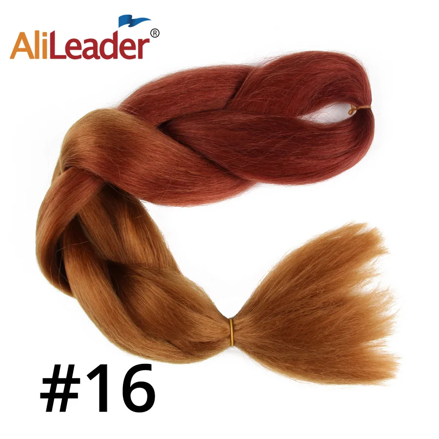 AliLeader, экспрессия, канекалон, вязанные крючком косы, розовый, фиолетовый, заплетенные волосы, 24 дюйма, 100 гр., синтетические волосы, для увеличения объема, огромные косы - Цвет: 16