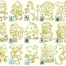 Темперная живопись бумага, A4 размер, "сделай сам" с цветным рисунком игрушки