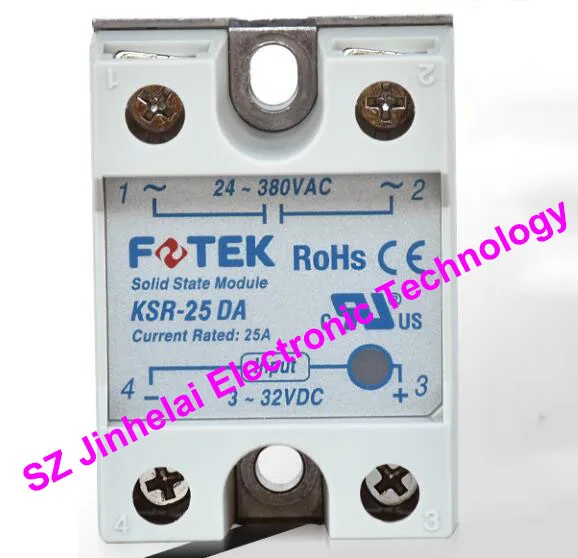100 Authentic original KSR 25DA FOTEK Single phase solid state relay