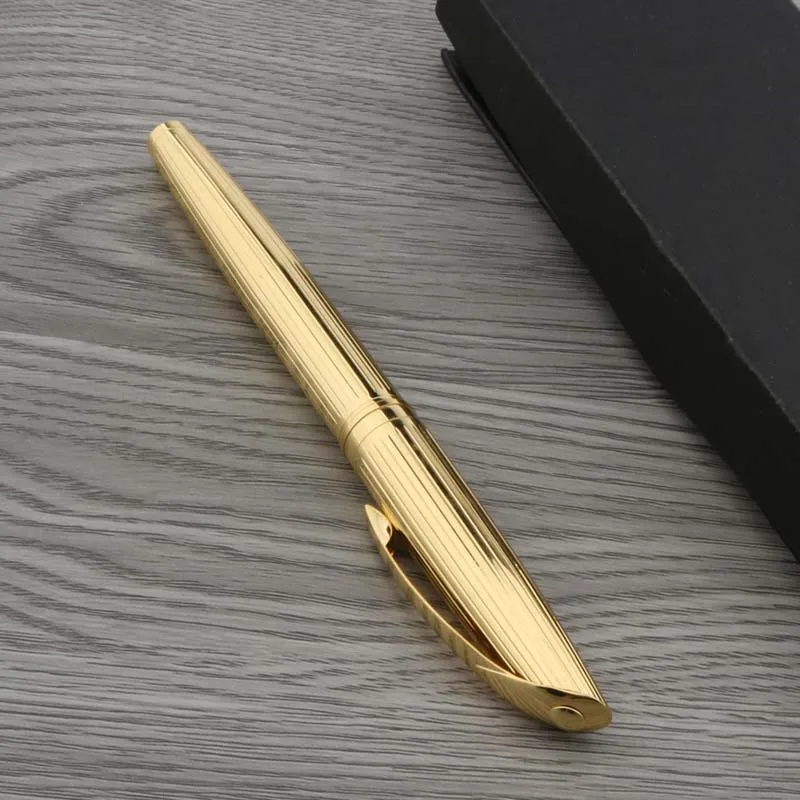 Классическая Ручка для письма офисная золотая металлическая шариковая ручка