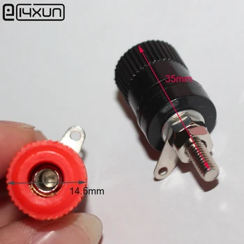 

20pairs Red + Black 4mm Audio Terminal Banana Socket for Power Amplifier Speaker for 10mm Panel Mounting Hole