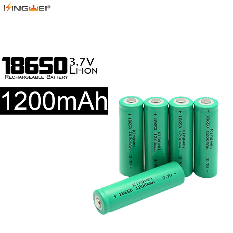 Большая скидка, 30 шт/партия 18650 3,7 V перезаряжаемая батарея 1200 mAh для светодиодный фонарик