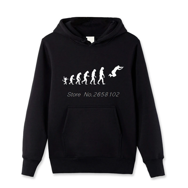 

Novelty Men'S Cotton Pullover Sweatshirt The Evolution Of Parkour Jump Hoodies Spring Autumn Print Cool Hoody Jacket