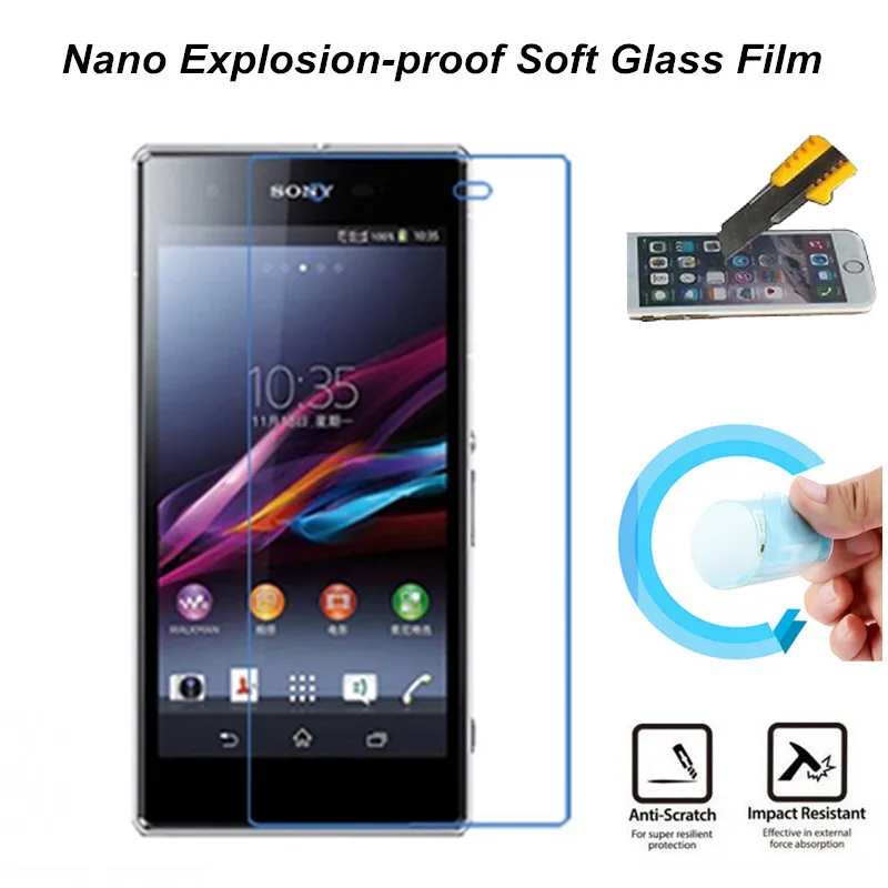Ultra Clear Nano Explosion-proof Soft Glass Screen Protector Film for Sony Xperia Z1 L39T L39U | Мобильные телефоны и