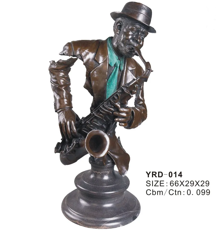 

The man Sax copper sculpture sculpture crafts bronze music art decor decoration gift Home Furnishing cutting dies aquarium