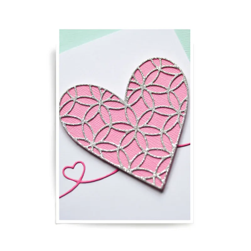 

Naifumodo 1 Pcs/lot Metal Cutting Dies Scrapbooking For Card Making DIY Embossing Cuts New Craft Heart Pattern Element