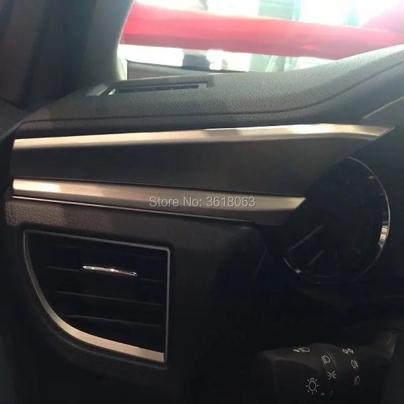 Аксессуары для TOYOTA COROLLA интерьер центр среднего управления полосы накладки на панель Крышка хромированная наклейка автостайлинг