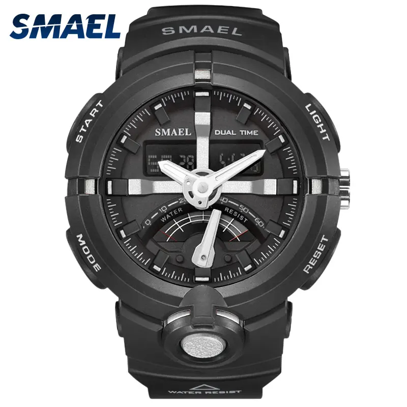 Часы мужские спортивные черные красные 1637|hombre|hombre reloj |