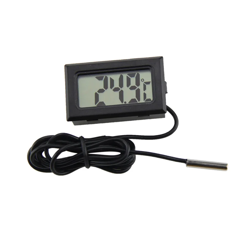 

Digital LCD Thermometer for Fridges Freezers Coolers Chillers Mini 1M Probe Black ALI88
