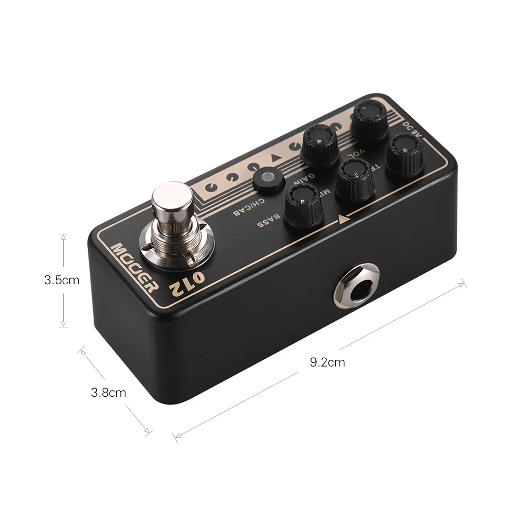 Mooer MICRO PREAMP Series 012 US GOLD 100 британский стиль цифровой преампер усилитель гитарный