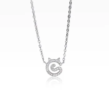 

XIYANIKE 925 Sterling Silver Cat Choker Ornaments Simple Zircon Cat Necklace Clavicular chain For Women Wedding Gift New VNS8564
