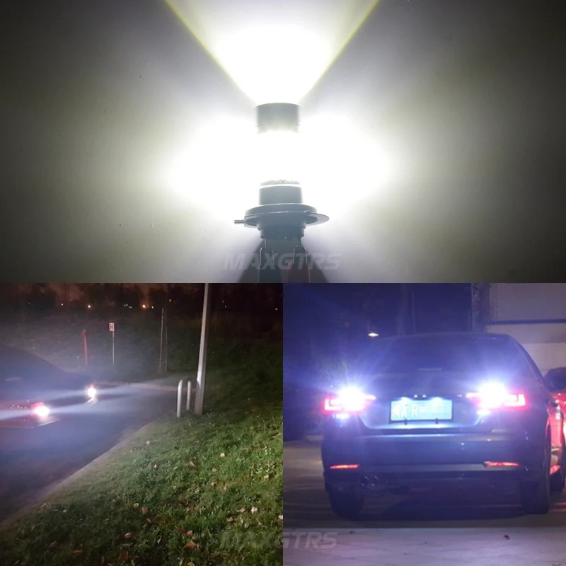 2x T20 7440 W21/5 Вт 100 Вт CREE чип XBD светодиодный DRL автомобильный дневной ходовой светильник s Тормозная лампа задний свет, обратный светильник s