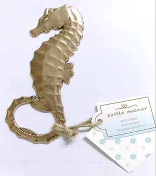 

New Creative Golden Seahorse Opener Beer Opener Parties Wedding Gift 50 pcs