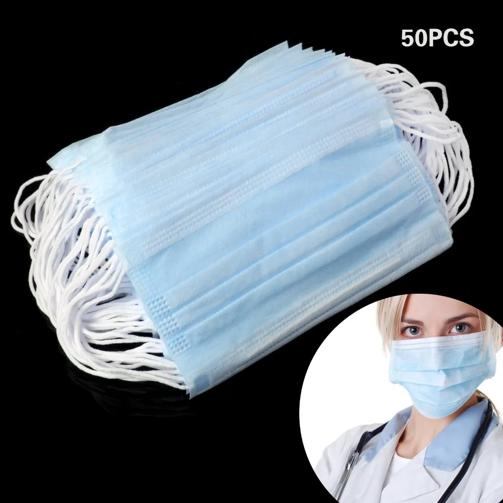 

50Pcs Disposable Non Woven Microblading Permanent Eyebrow Mouth Cover Mask Eyebrow Accessories Tool For Microblading Permanent