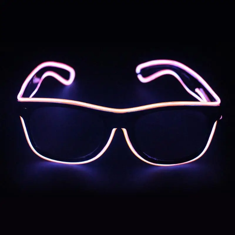 Novelty Led Flashing Glasses EL Wire Light Up Shades Luminous Glasses