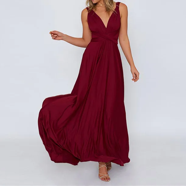 Sexy Women Multiway Wrap Convertible Boho Maxi Club Red Dress Bandage Long Dress Party Bridesmaids Infinity Robe Longue Femme white dress