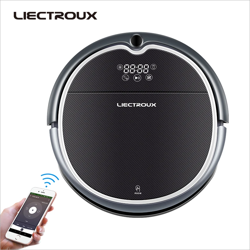 LIECTROUX Робот пылесос Q8000 Wi Fi APP управления гироскоп навигации с памятью УФ
