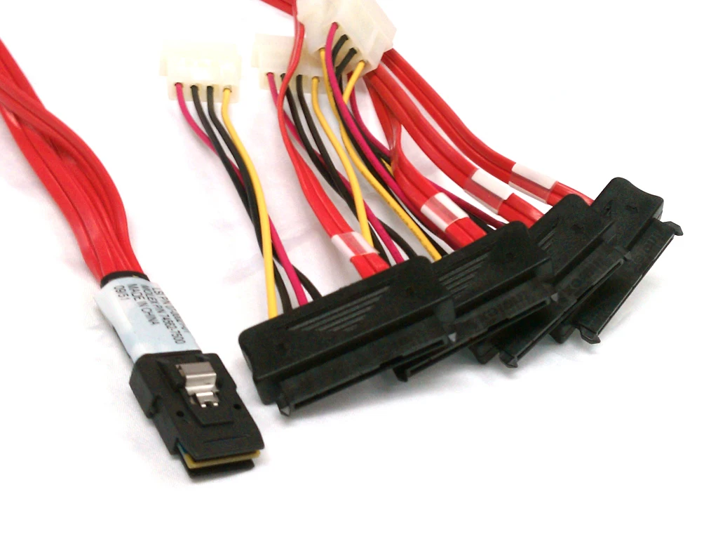 LSI / 3Ware Molex mini SAS SFF 8087 и power x4 cable|Компьютерные кабели разъемы| |