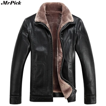 

2017 New Motorcycle PU Leather Winter Coats Fashion Casual Snow Warm Fur Inside Coats 0707-3