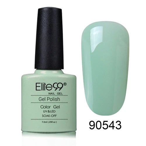 Elite99 7,3 мл замачиваемый лак для ногтей долговечный чистый цветной Гель-лак для ногтей, вылеченный УФ светодиодный Полупостоянный лак для ногтей - Цвет: 90543
