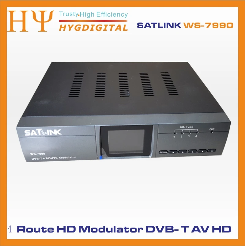 Satlink WS-7990 4 Route DVB-T модулятор AV HDMI четыре маршрутизатора DM модулятор DVB-T AV HD цифровой модулятор rf