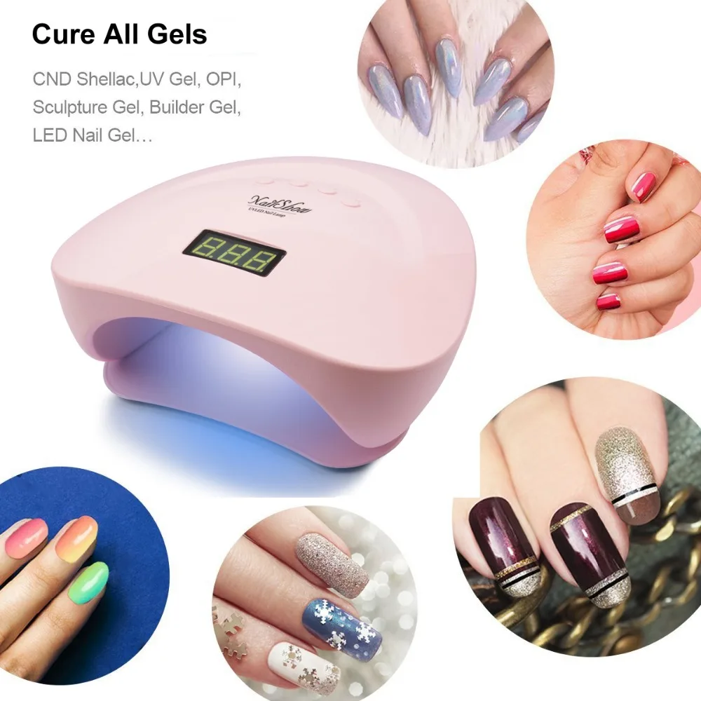 NailShow Гель лак лампы лед лампа льда в ногтей Сушилки ультрафиолетовые светодио