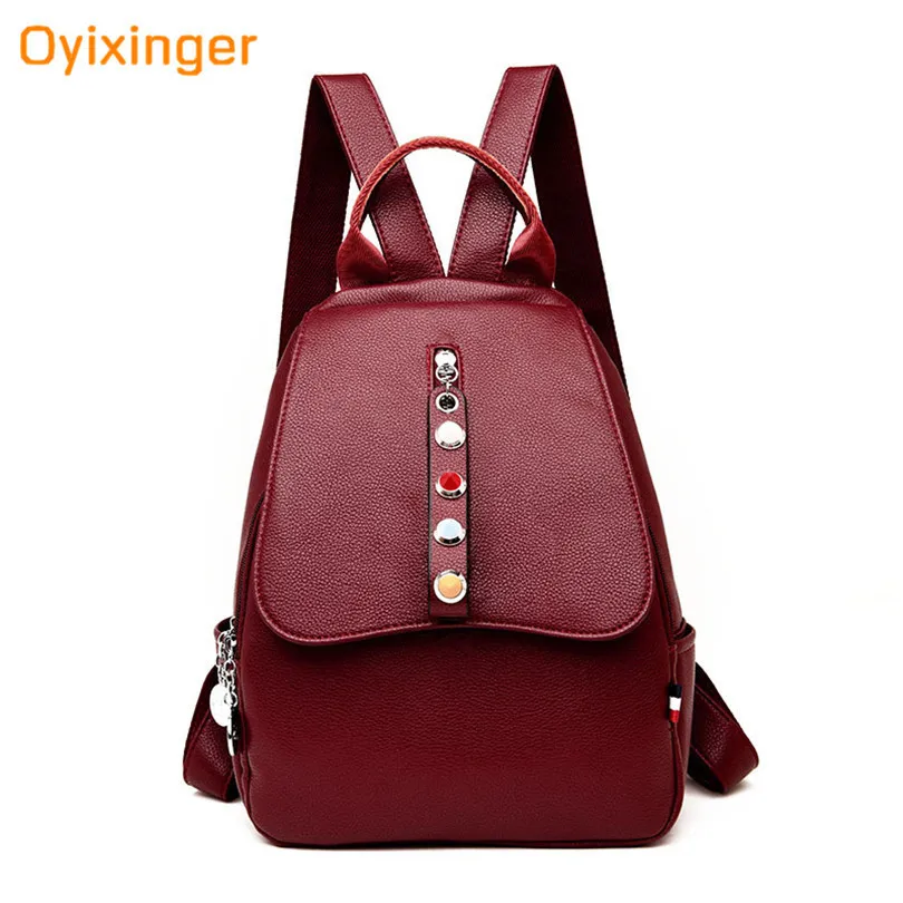 

Oyixinger 2018 New Arrival Woman Both Shoulders Package More Function Litchi grain Package The Tide Chest Concise Travelling Bag