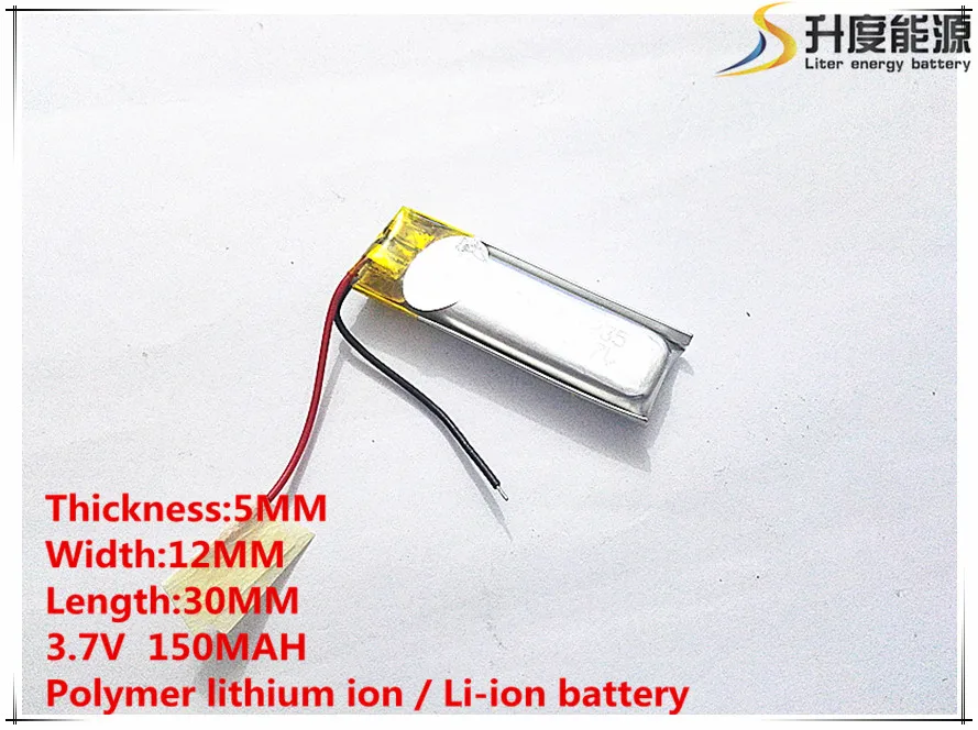 

1 PCS free shipping 051230 501230 150MAH BT150 Bluetooth Headset 3.7V lithium polymer battery 3.7V