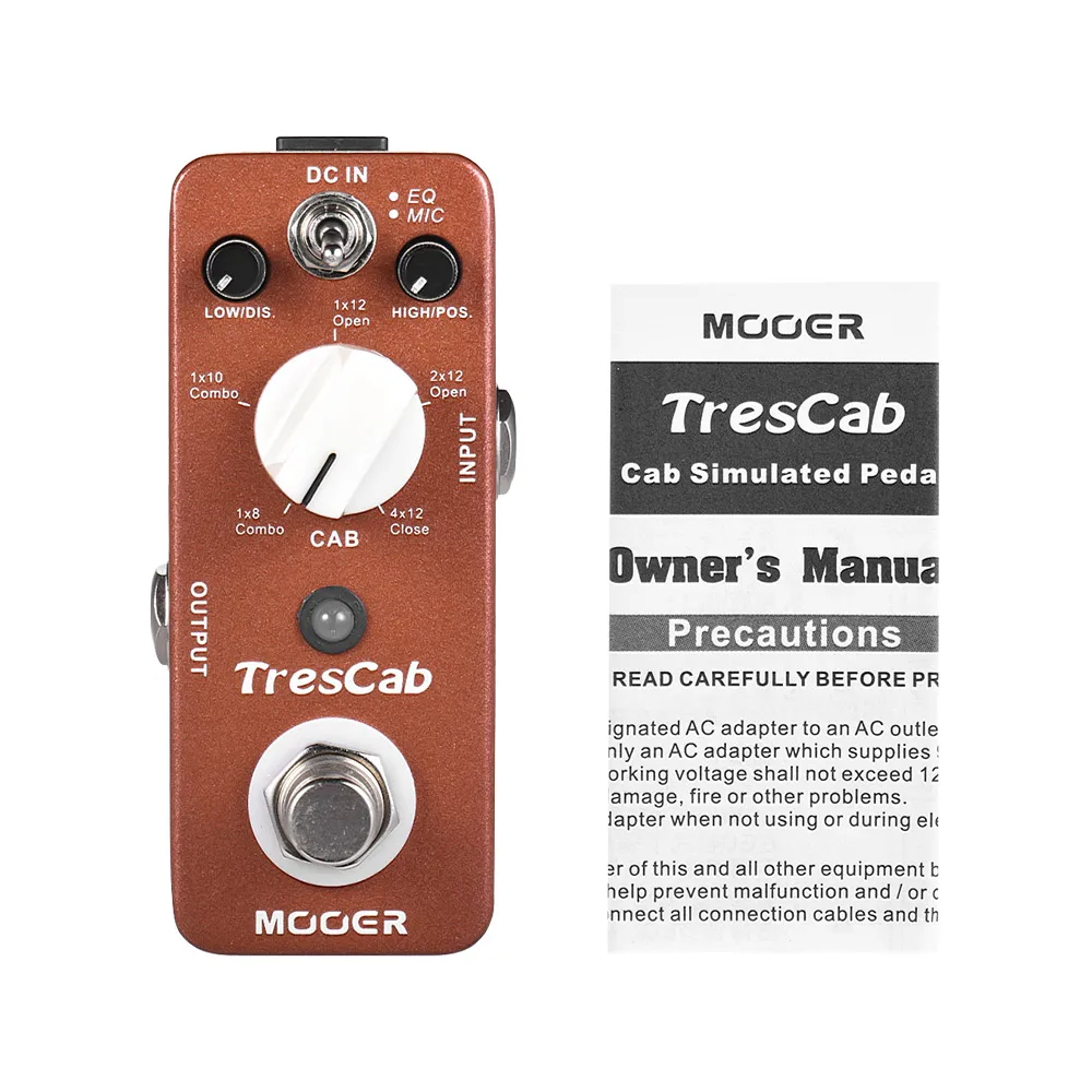 

MOOER TresCab Cabinet Simulated Simulator Guitar Effect Pedal True Bypass Full Metal Shell